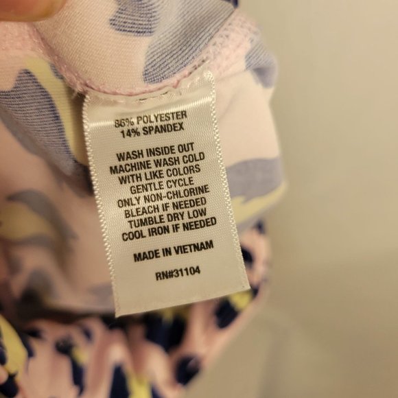 Cabana White Animal Purple print Active Leggins Women's Size Medium - Picture 10 of 10